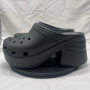 NEW Crocs Siren Platform Clog Mules Black M 11